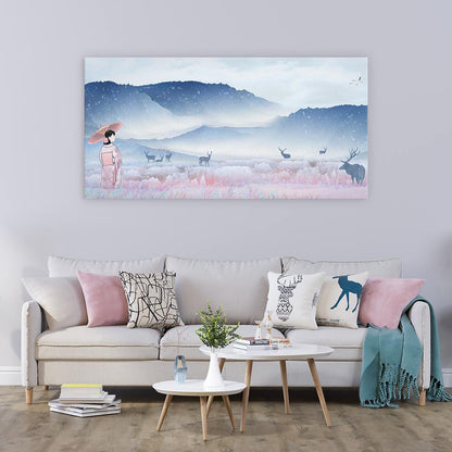 Pink dawn in the valley