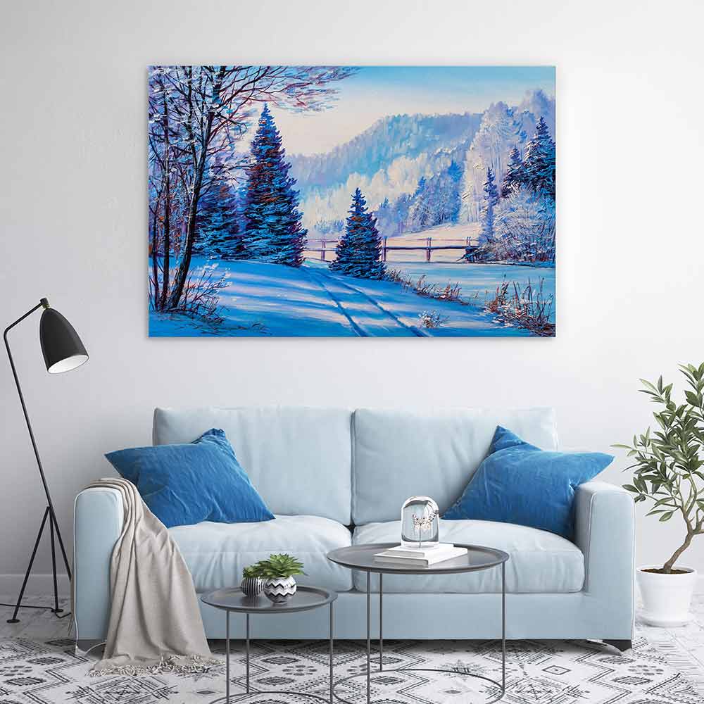 Past the frozen lake