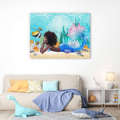 Blue tail mermaid