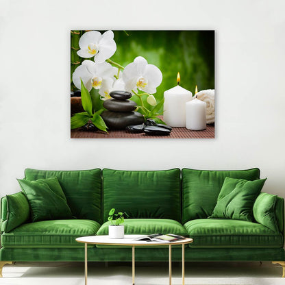 White orchid candlelight