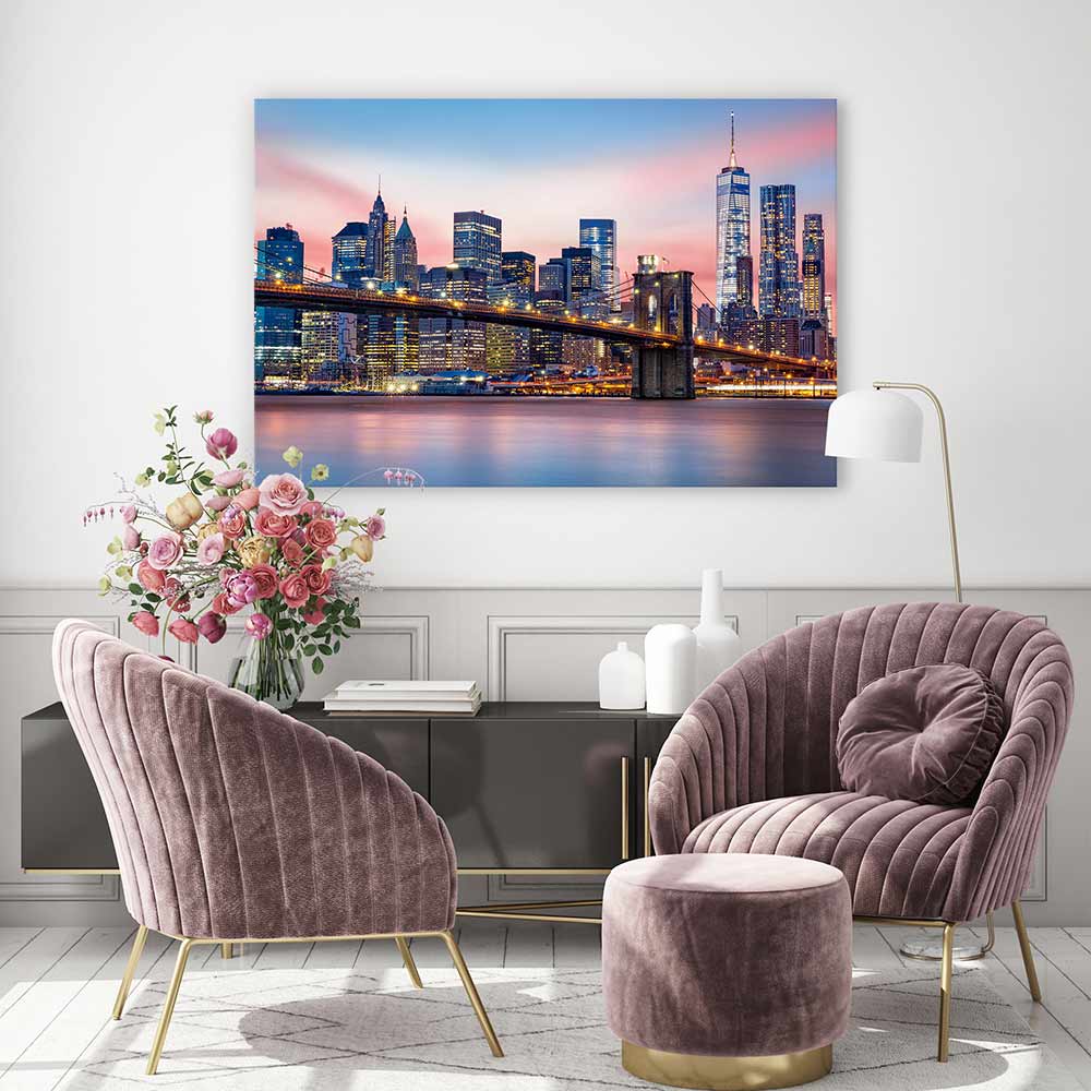 Lower Manhattan sunset