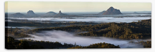 Glasshouse Mountains panorama