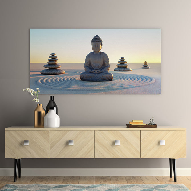 Rock garden buddha